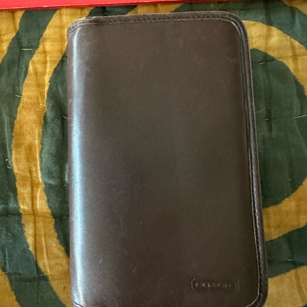 Coach Dark Brown Leather Vintage Phone Organizer Wallet - Picture 4 of 10